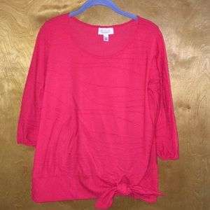 Red Wide-Neck Shirt